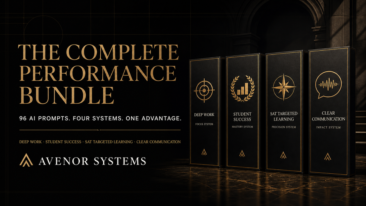 AVENOR Complete Performance Bundle — 96 AI Prompts